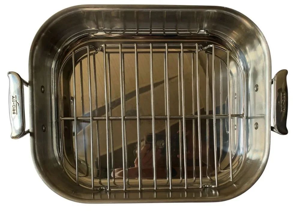 All-Clad Stainless Steel 14” x 12” Roasting Oven Pan with Rack